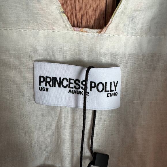 Princess Polly Hally Mini Dress Multi Floral Summer Party V-Neck NWT Size 8 - Picture 9 of 9